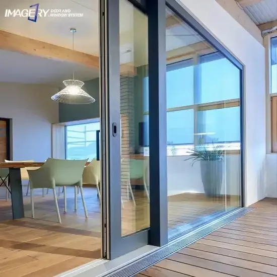 Réparation de baie coulissante bois — intérieur lumineux avec menuiserie
